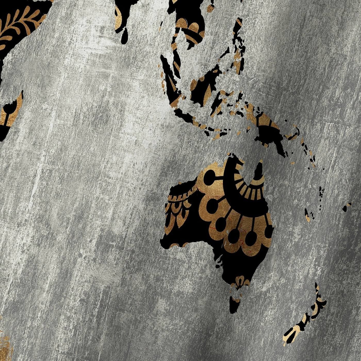 Gold World Map S310