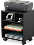 Black Adjustable Printer Stand with Wheels S245