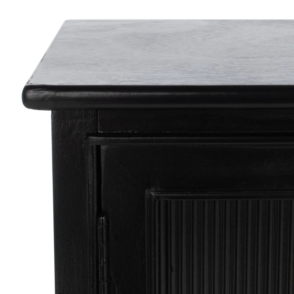Black Wood Console Table with Drawer B38379