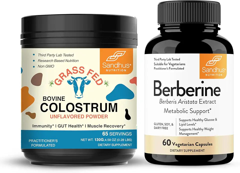 Bovine Colostrum Powder and Berberine HCL 500mg Capsules G181980