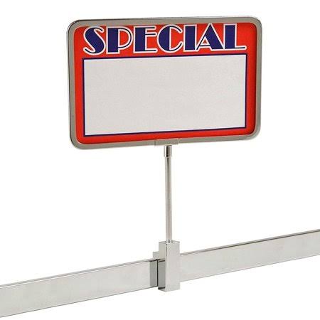 Rectangular Chrome Magnetic 7 inch x 11 inch Sign Holder 5 Pack A287184
