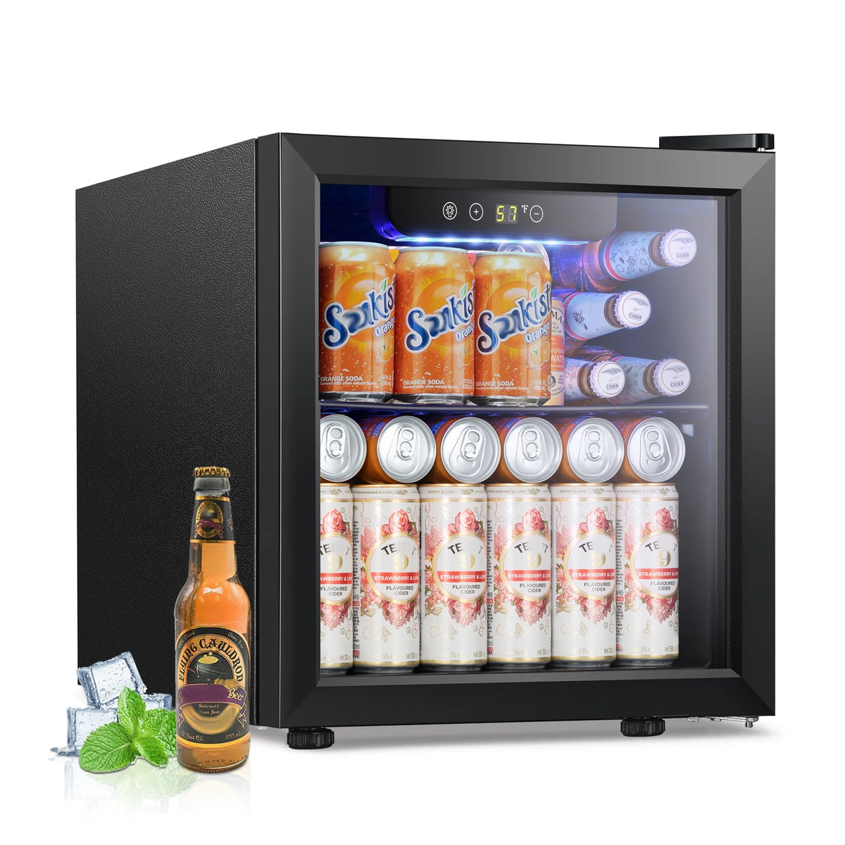 1.7 cu.ft Black Beverage Cooler & Refrigerator V4374