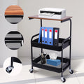 3 Tier Mobile Laptop Printer Cart Rolling Computer Stand O71499