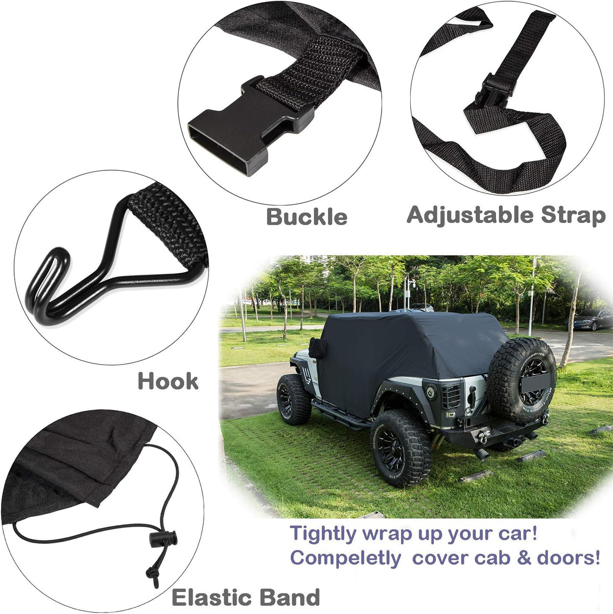Black Oxford Car Cover A55289
