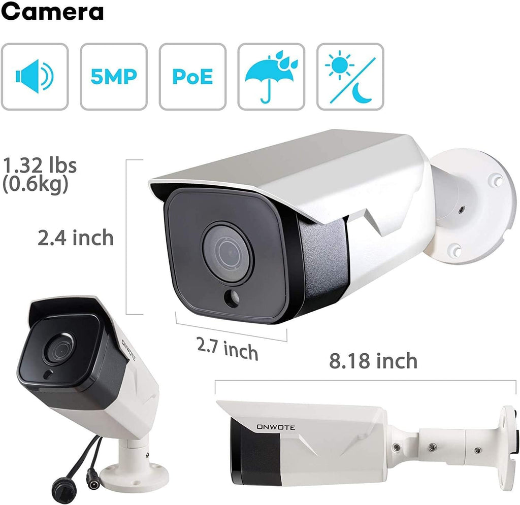 5MP PoE IP Security Camera with Audio B65778
