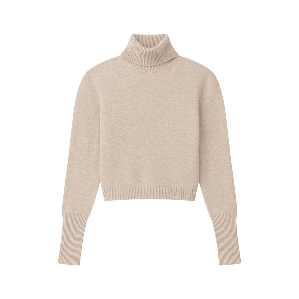 Cashmere Cropped Turtleneck M373