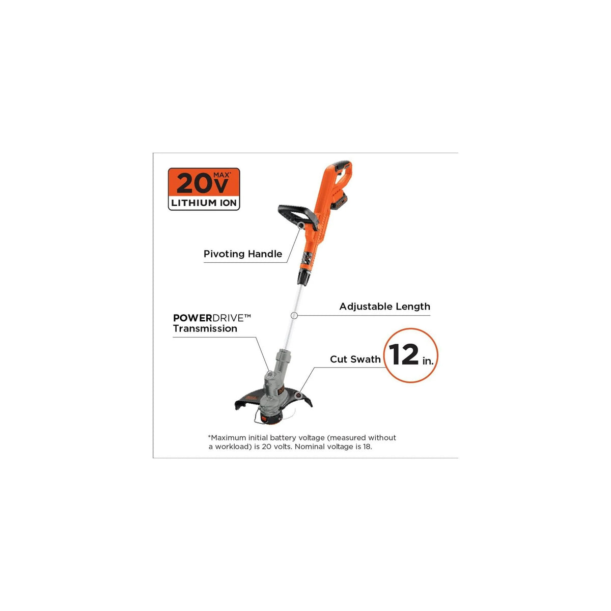 20V MAX Lithium 12 in. Trimmer/Edger W792839
