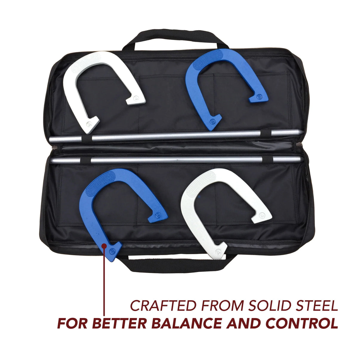 Heavy Duty Steel Horseshoe Set with Nylon Carry Bag K700