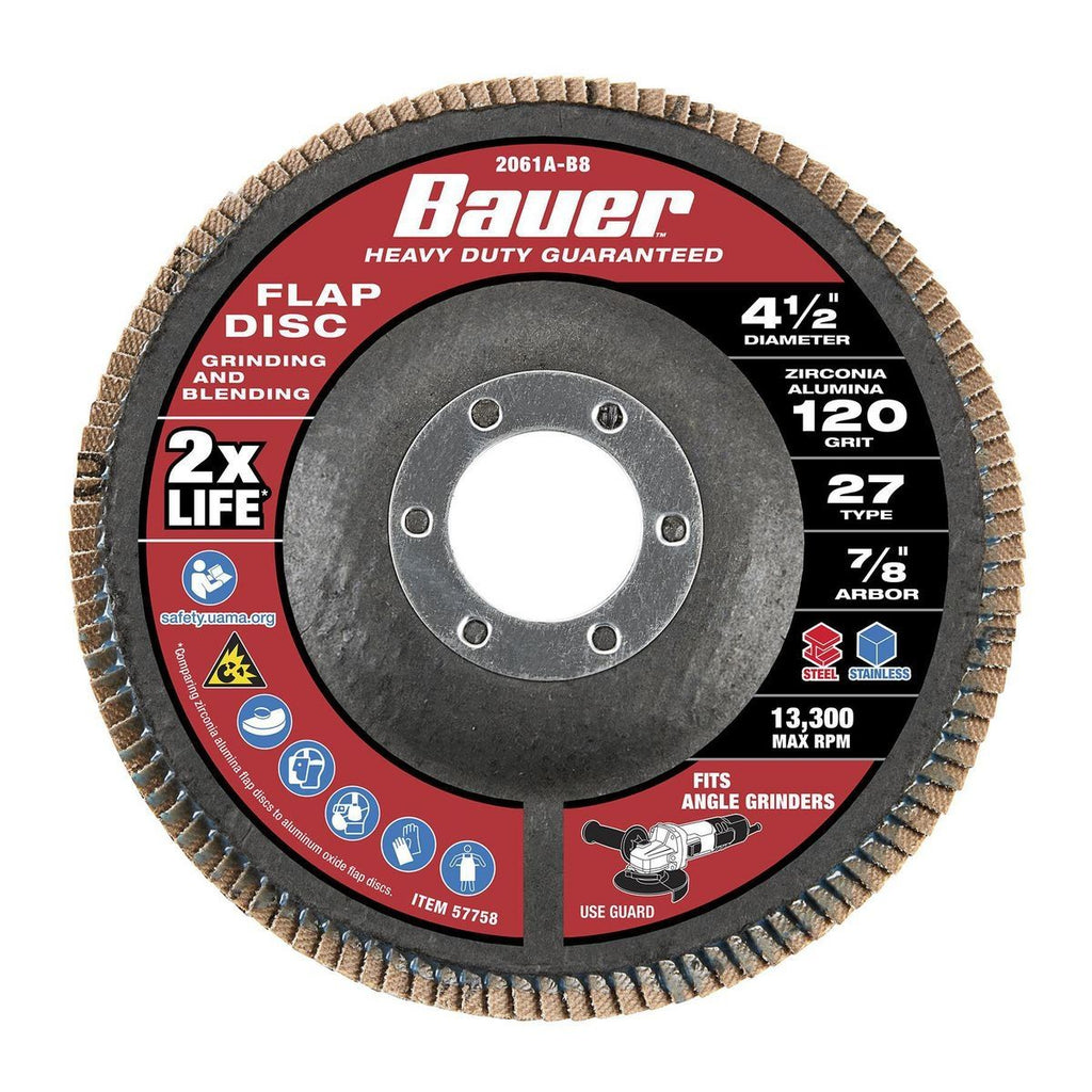 4-1/2 in. 120-Grit Type 27 Flap Disc with Fiberglass Backing and Zirconia Grain S759