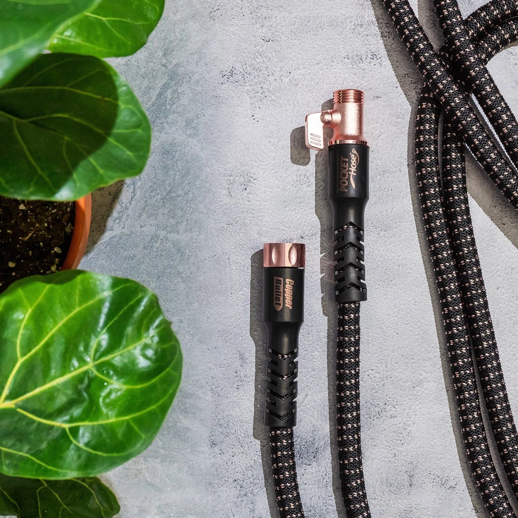 Copper Bullet Expandable Hose with Thumb Spray Nozzle 75 ft T724