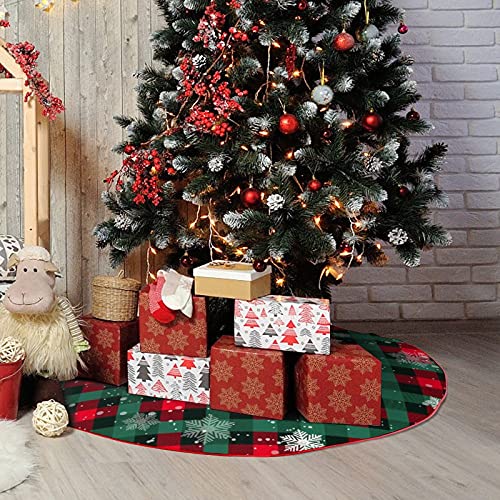 Red 48 inches Plush Christmas Tree Skirt P895