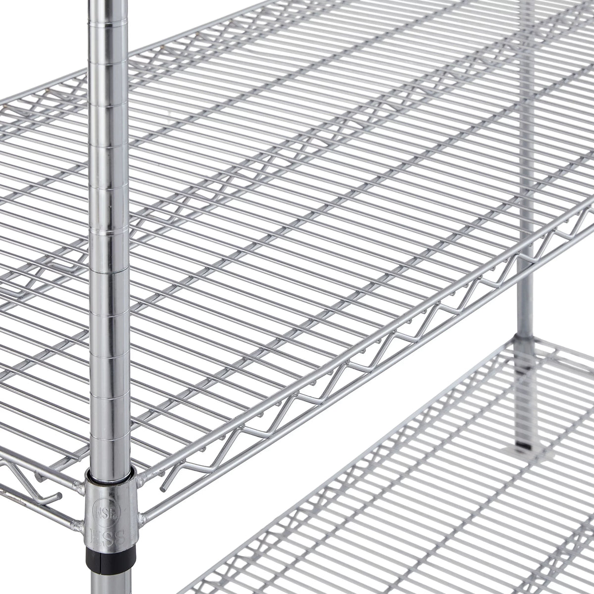 4 Shelf Wire Shelf Unit Chrome 4000 lb Z96461