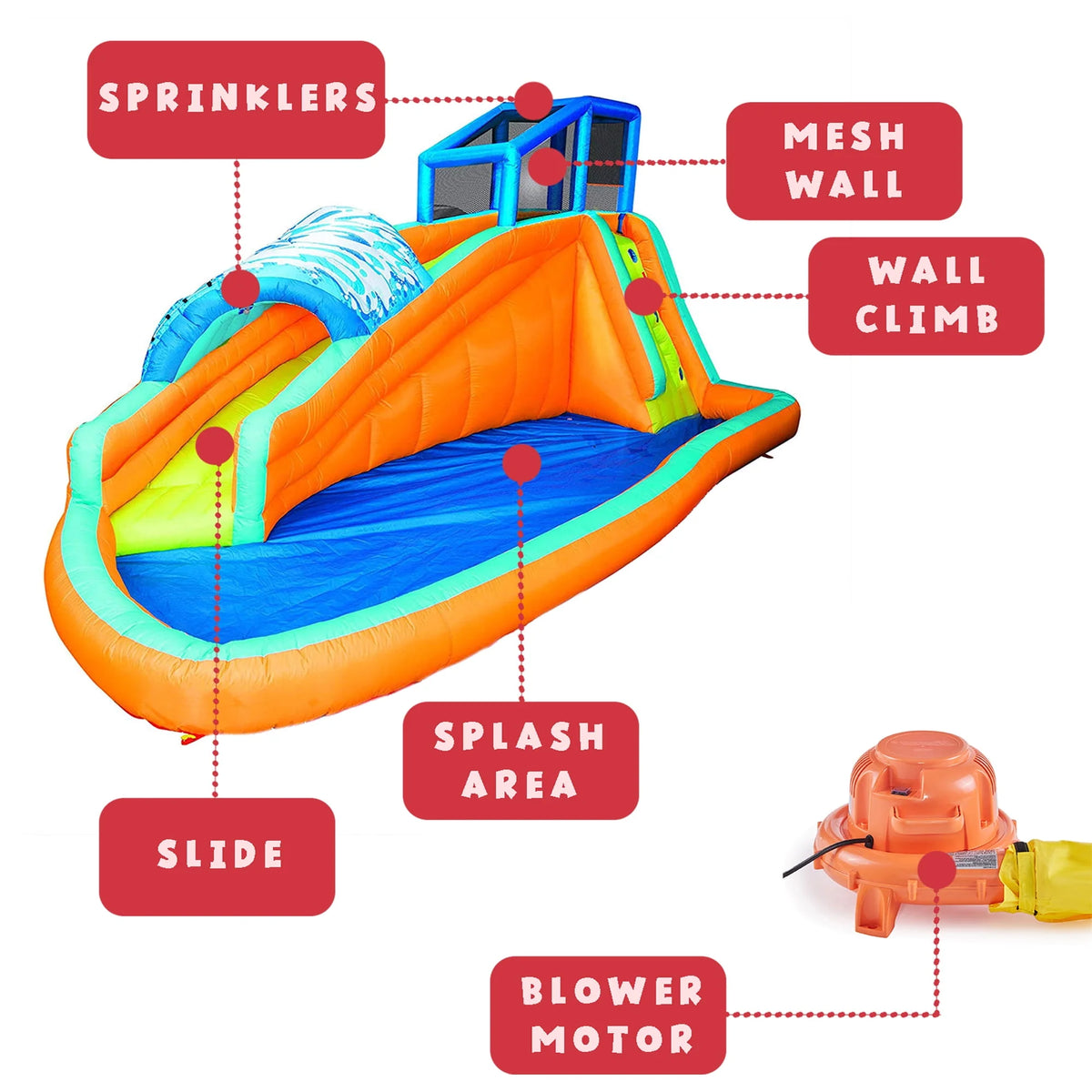 Kids Inflatable Water Slide Splash Park K76157
