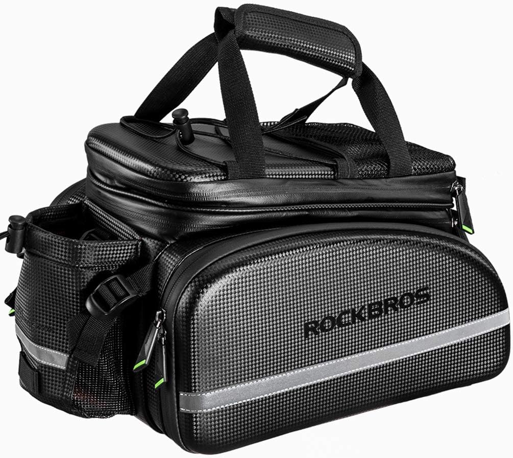 Waterproof Carbon Leather Bike Rack Trunk Bag U97599