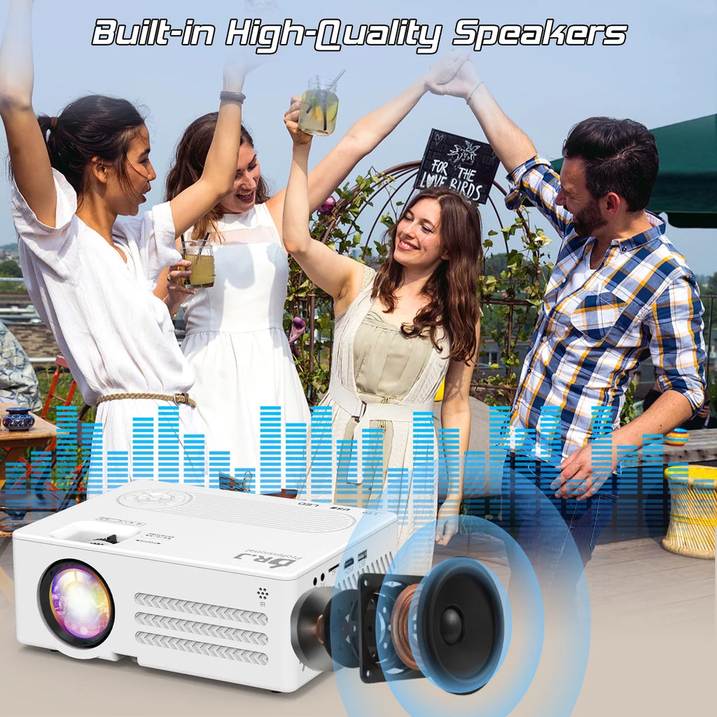 4K 1080P Wifi Bluetooth Projector with 100 Screen P111591