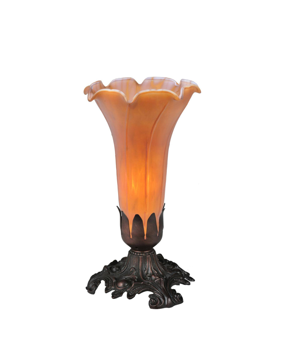 Amber Pond Lily Accent Lamp V6068
