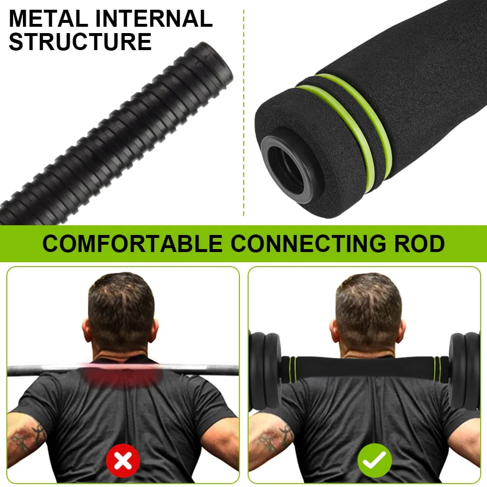 Adjustable Dumbbells Set 4 in 1 Barbell, Dumbbell, Kettlebell and Push-ups, Non-slip Handles Y3834