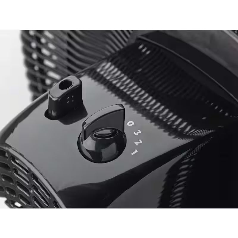 16 in. 3 Speed Oscillating Pedestal Fan with Adjustable Height in Black C713142
