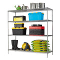 4 Shelf Wire Shelf Unit Chrome 4000 lb Z96461