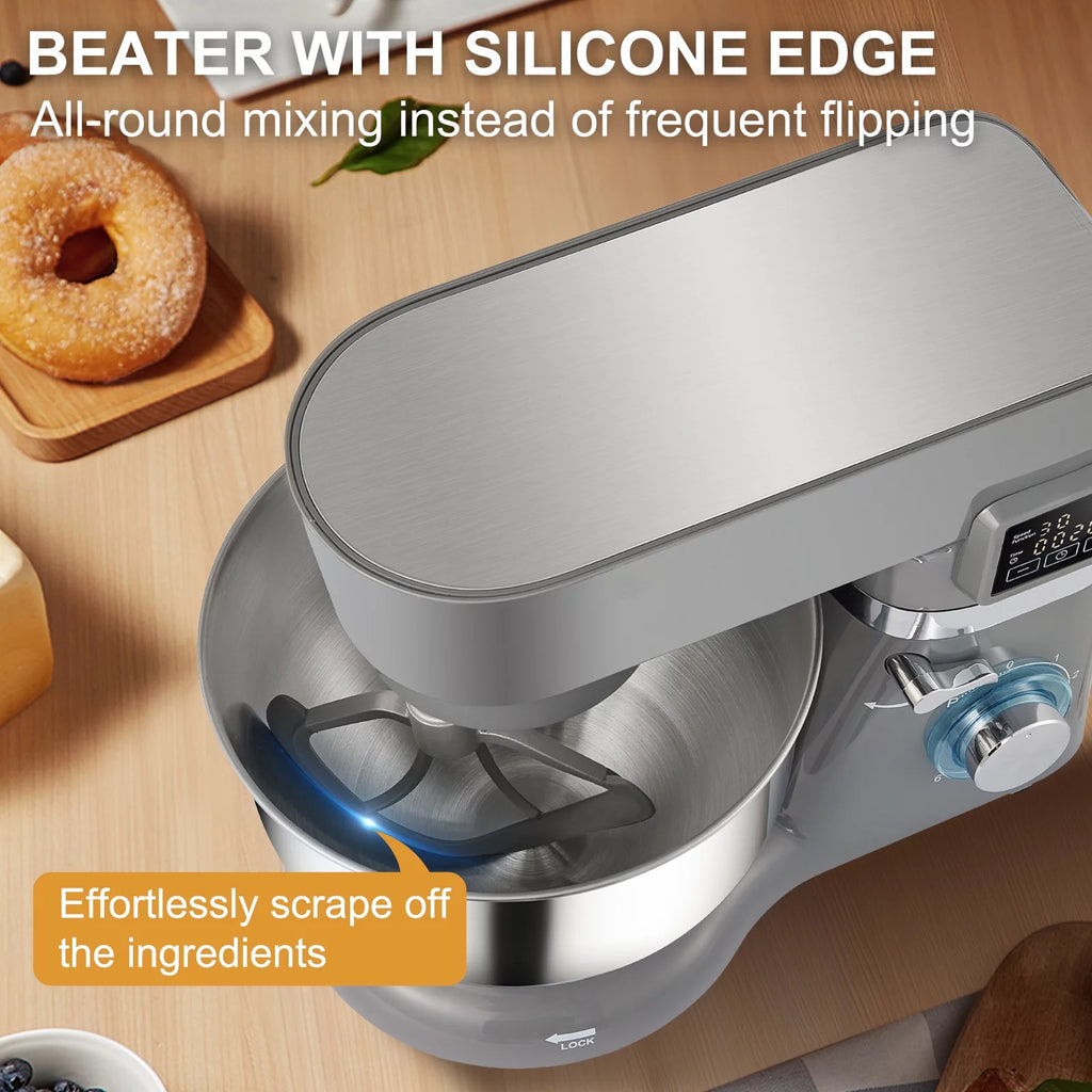 660 W 6-Speed Tilt-Head Stand Mixer with 5.8 Qt Stainless Steel Bowl, Gray T31135