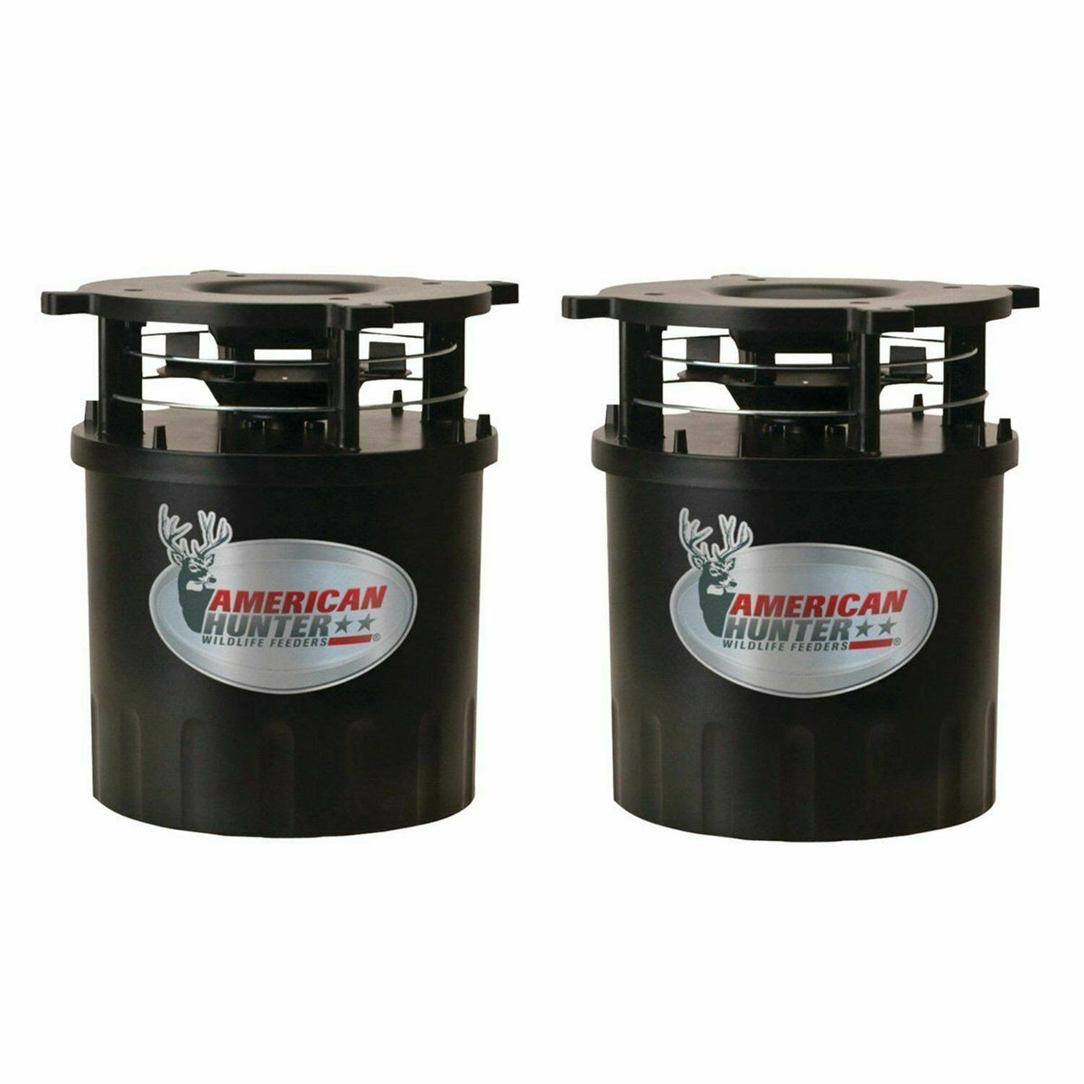 American Hunter R-Pro Wildlife Game Feeder Kit w/ Timer & Varmint Guard (2 Pack) Y5461