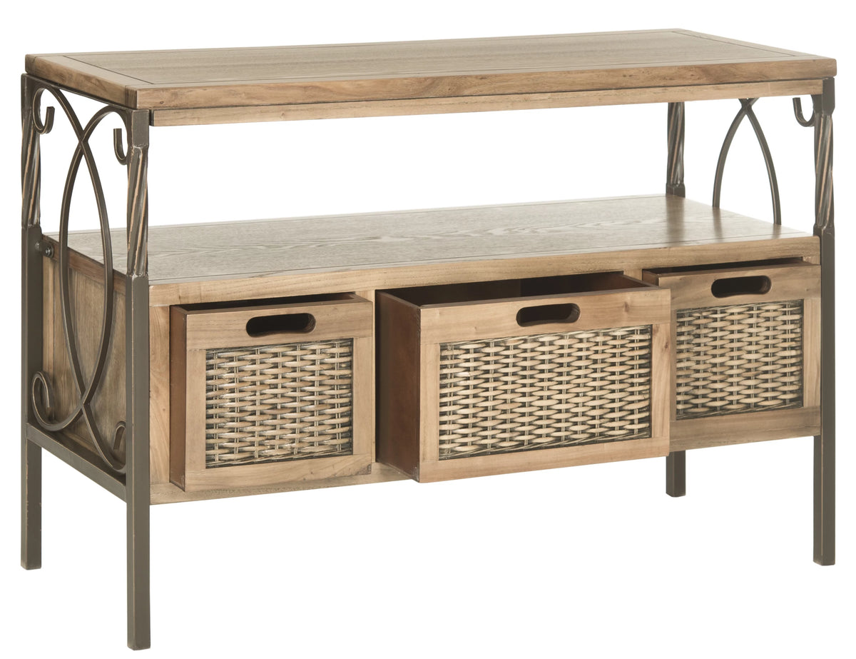 Rustic Console with 3 Drawers E67045