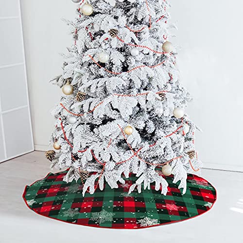 Red 48 inches Plush Christmas Tree Skirt P895