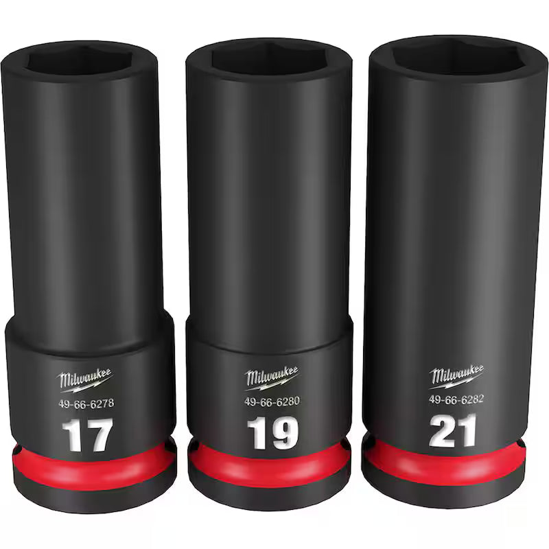 1/2 in. Drive Metric Deep Well Impact Socket Set (3-Piece) B357