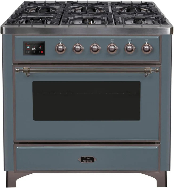 Blue Grey Dual Fuel Propane Gas Range L883858