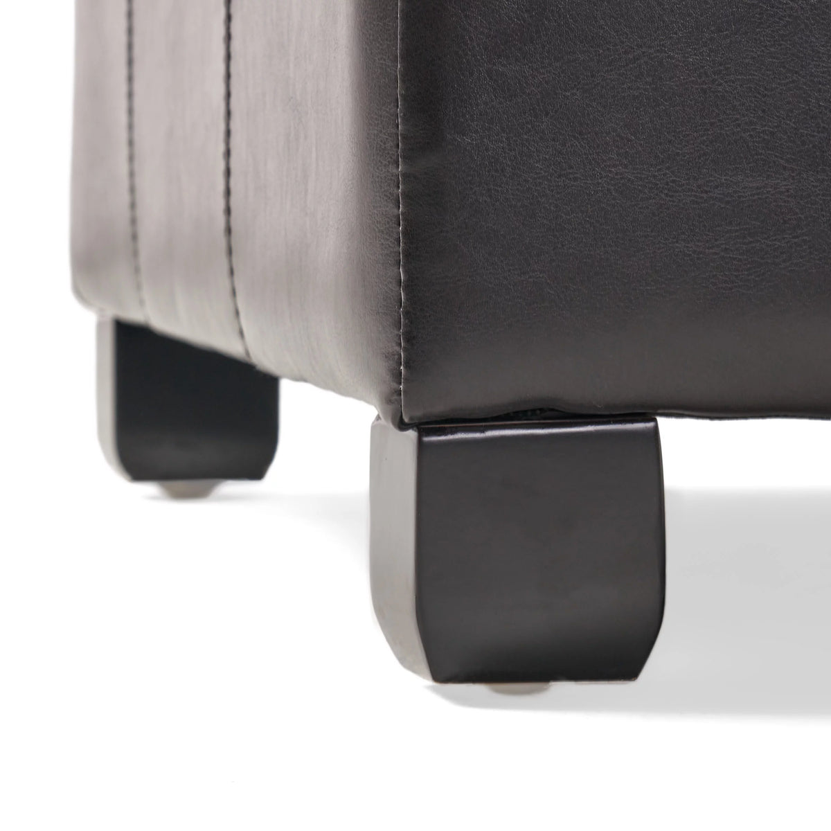 Espresso Bonded Leather Storage Ottoman L811513