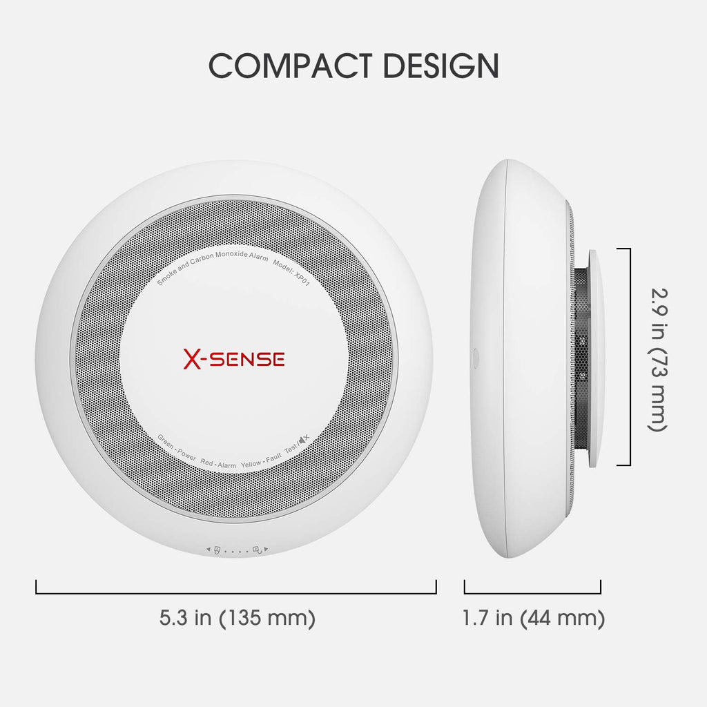 10-Year Battery Combination Smoke and Carbon Monoxide Alarm Detector Pack of 2 X895432
