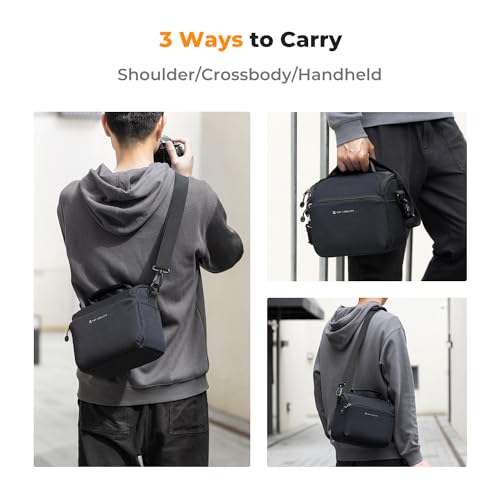 Camera Sling Bag Crossbody Camera Case DSLR SLR Compact Shoulder Photography Bag Beige K520