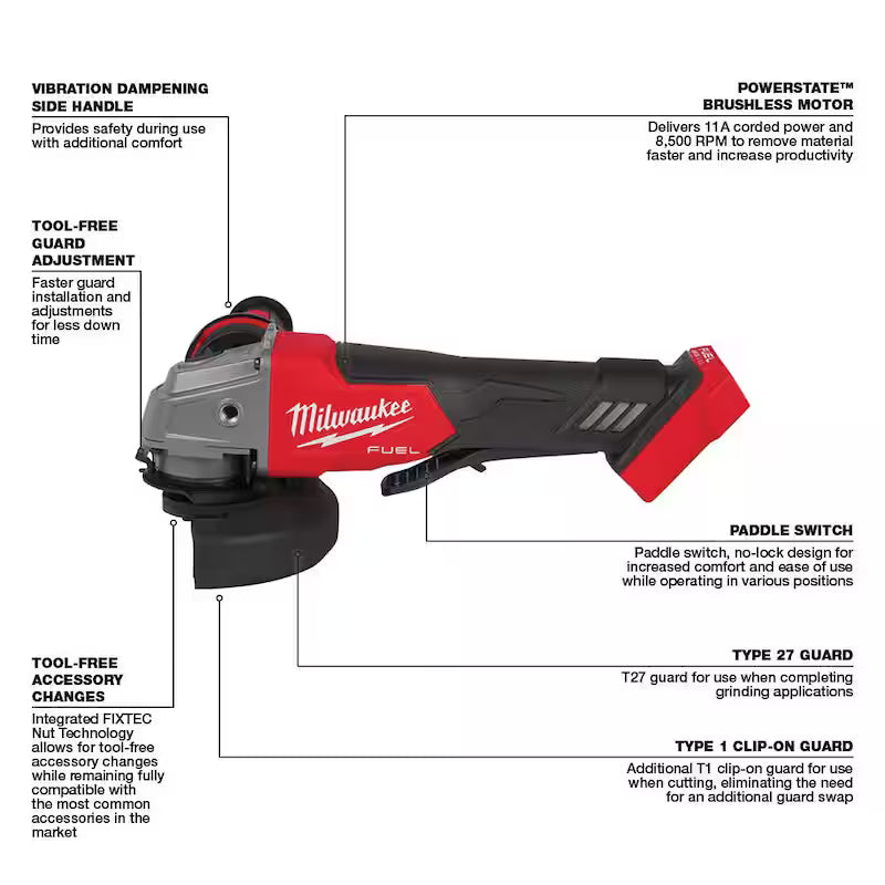 18V Brushless Cordless SDS-Plus Rotary Hammer with Grinder 2-Tool X33717