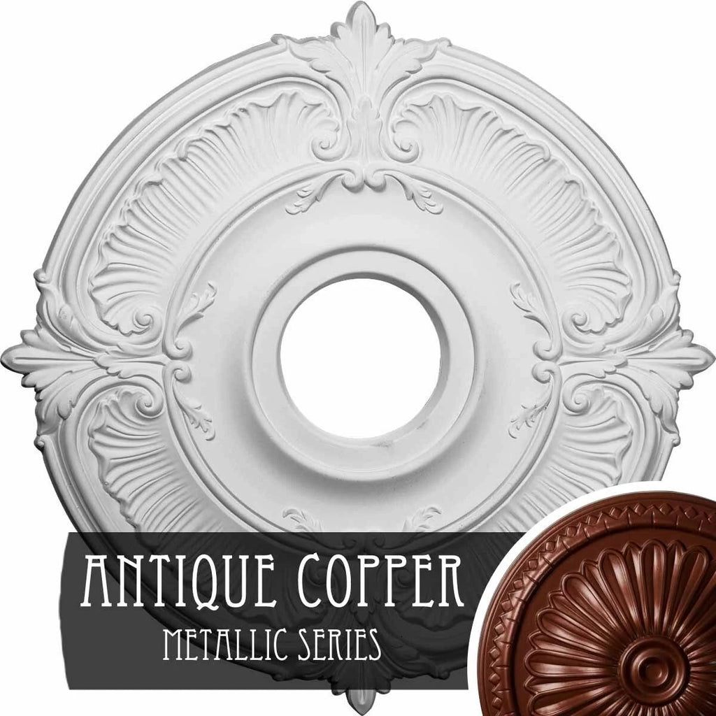 18x22OD x 4x22ID x 5/8x22P Hand-Painted Ceiling Medallion V363
