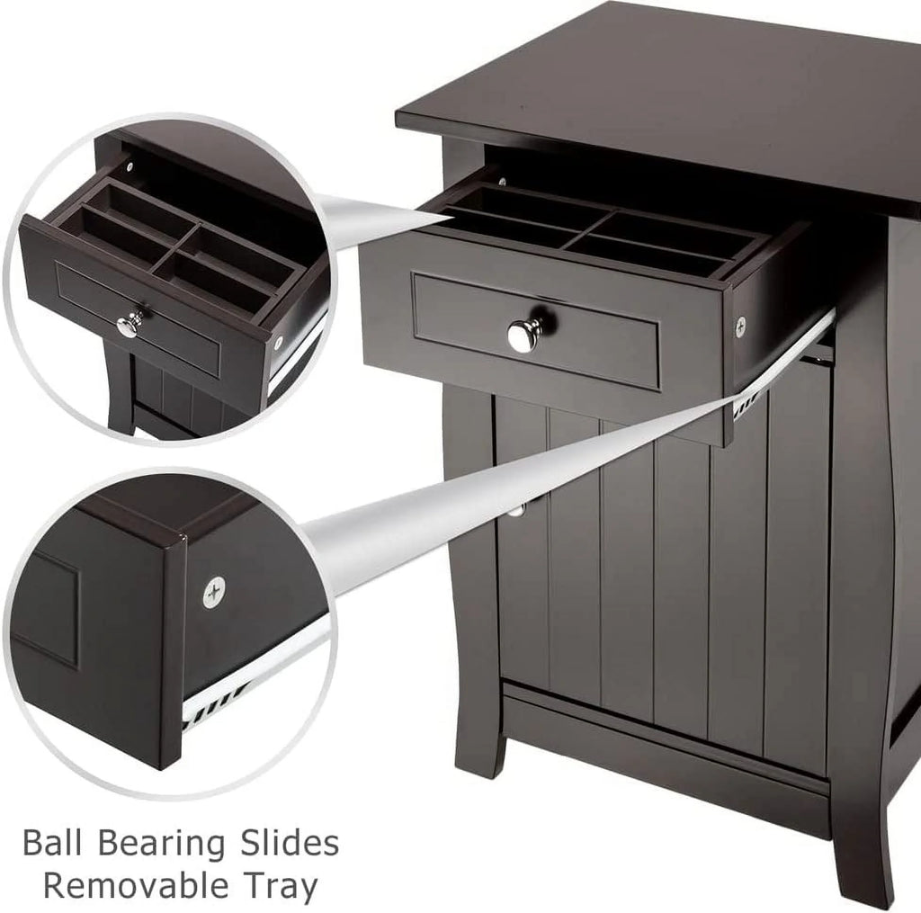 Small Free Standing Wooden Cabinet with Drawer and Single Door R10657