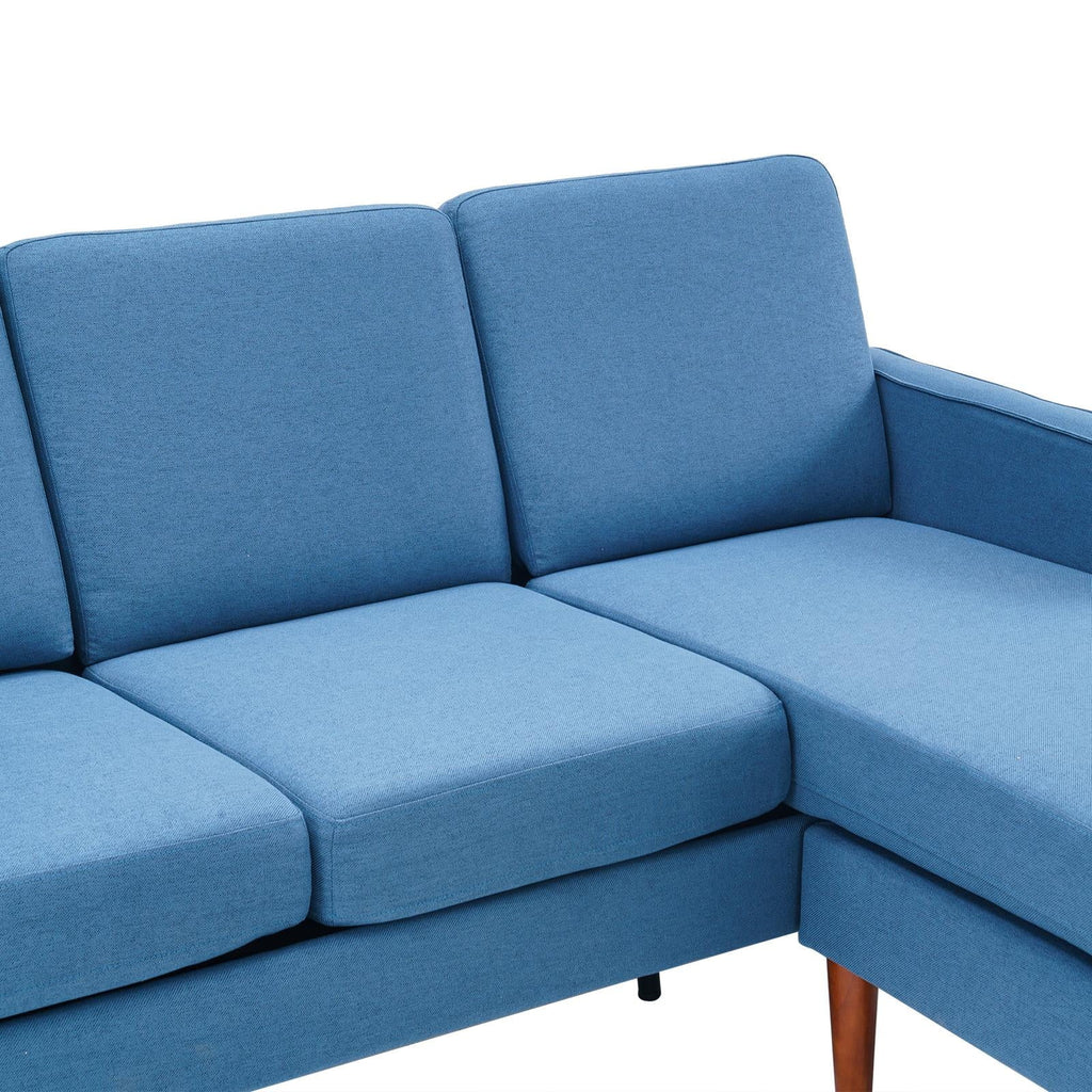 L Shaped Linen Fabric Convertible Sectional Sofa I922861