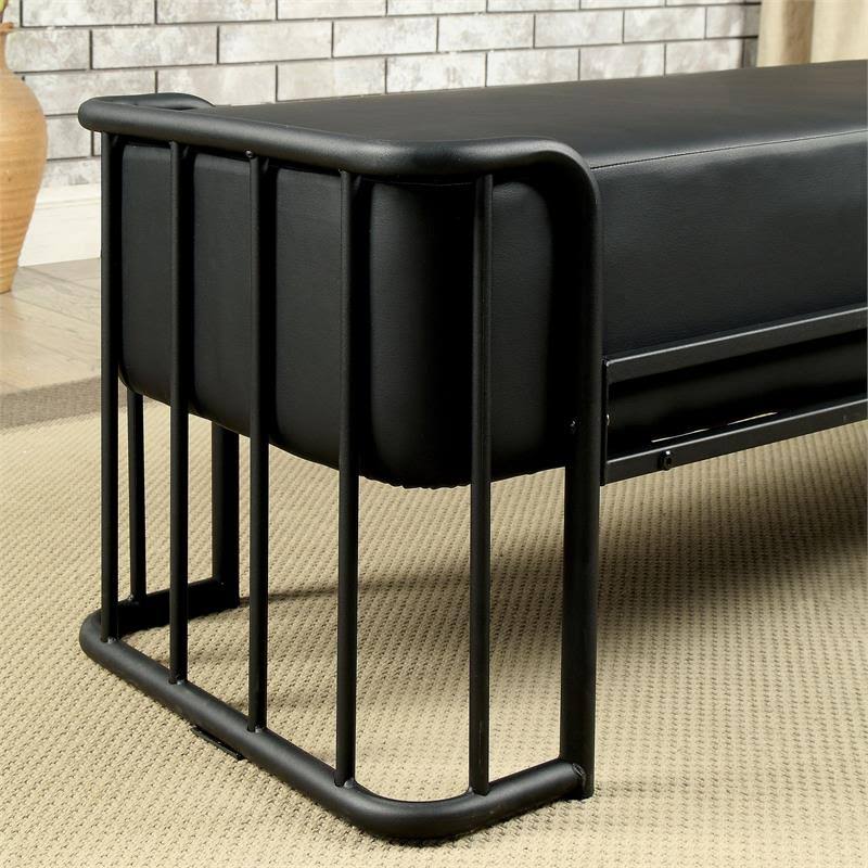 34 inch Faux Leather Bench D830