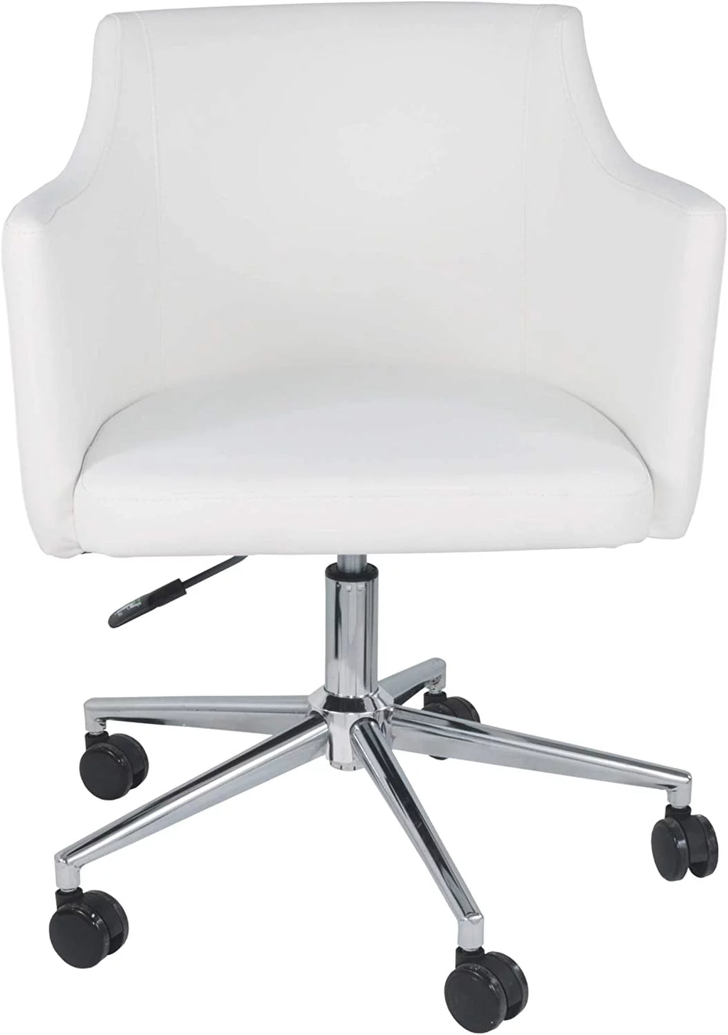 White Adjustable Swivel Office Desk Chair U96138