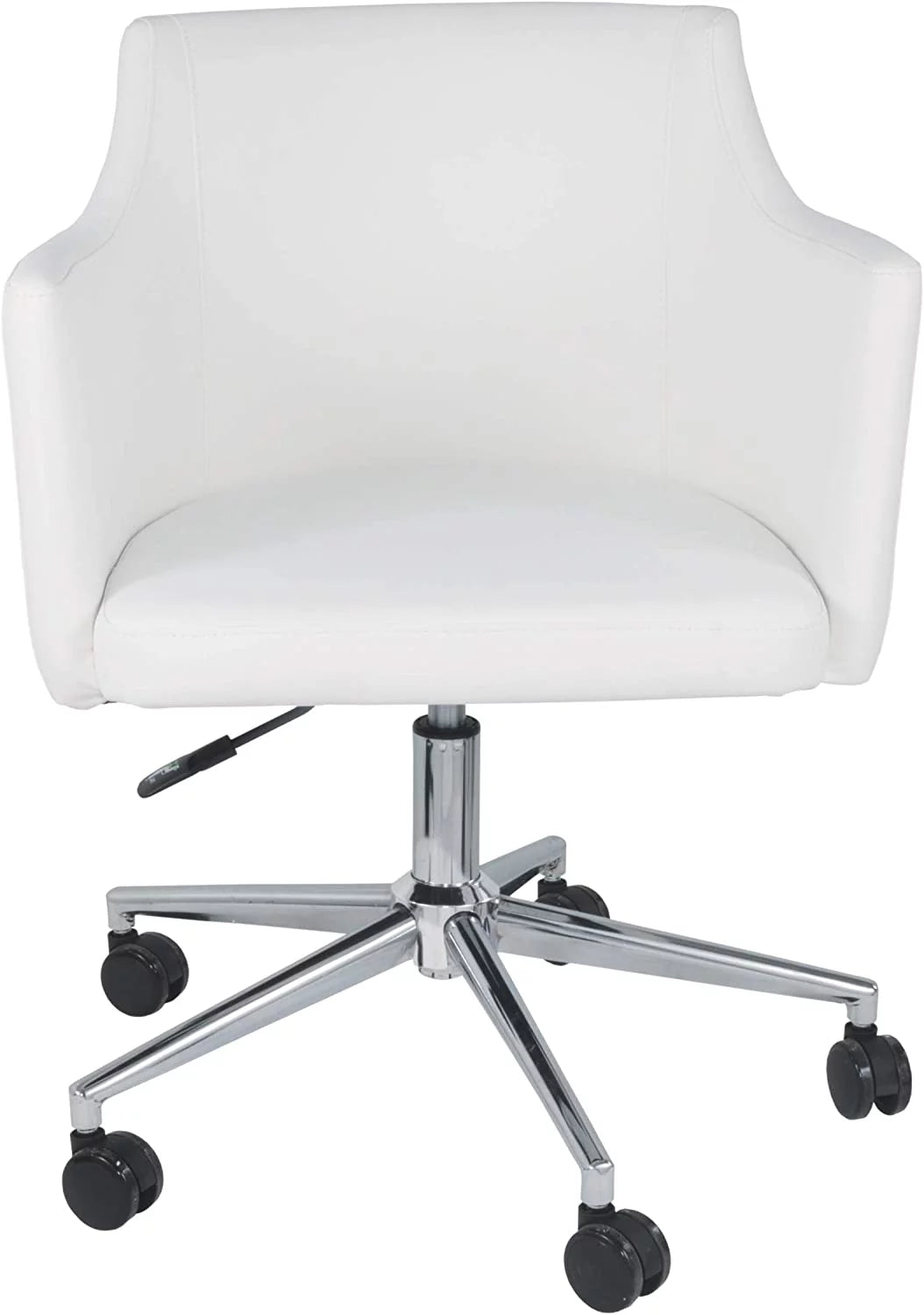 White Adjustable Swivel Office Desk Chair U96138