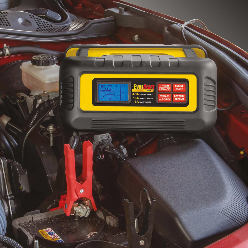 15 Amp Battery Charger and Maintainer with 40 Amp Engine Start N487083