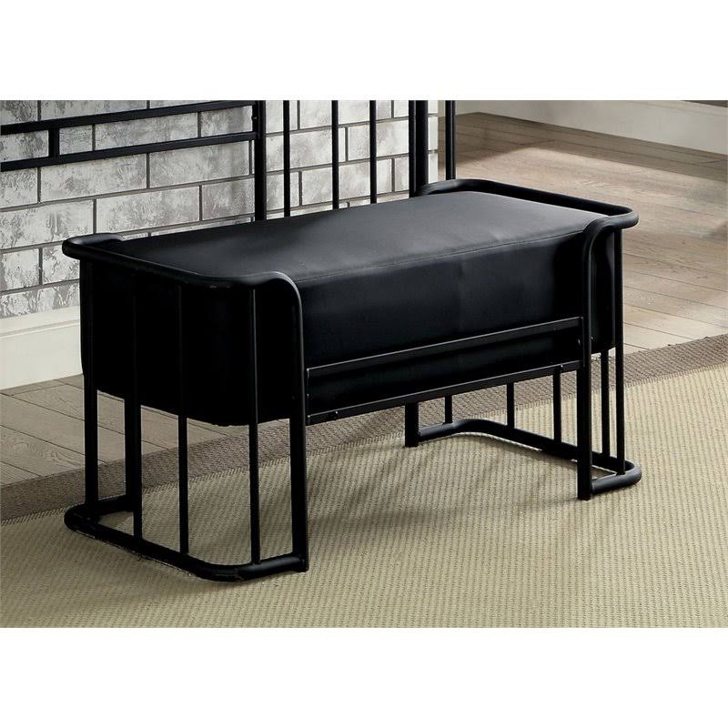 34 inch Faux Leather Bench D830