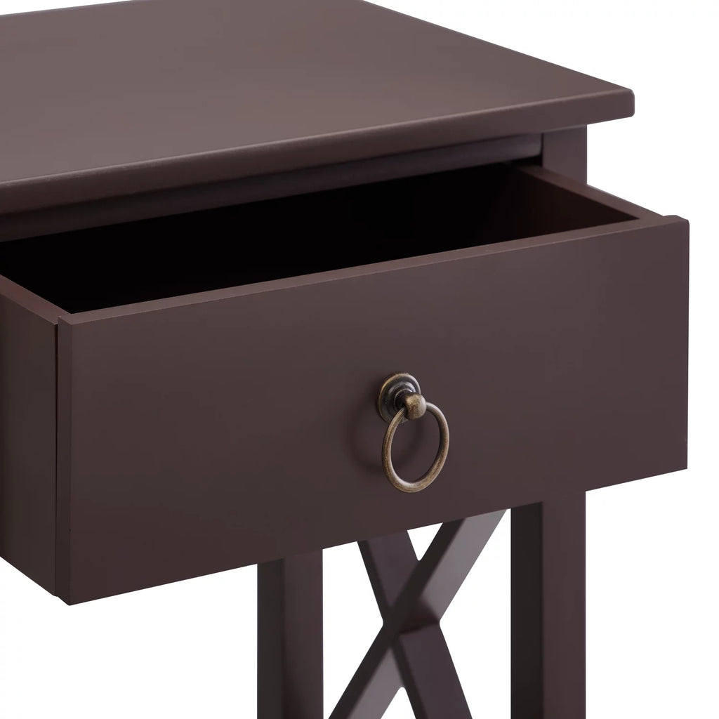 Wooden Nightstand with Drawer C90998