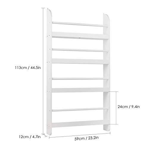 4-Tier Wall Mountable Kids Bookshelf K77472