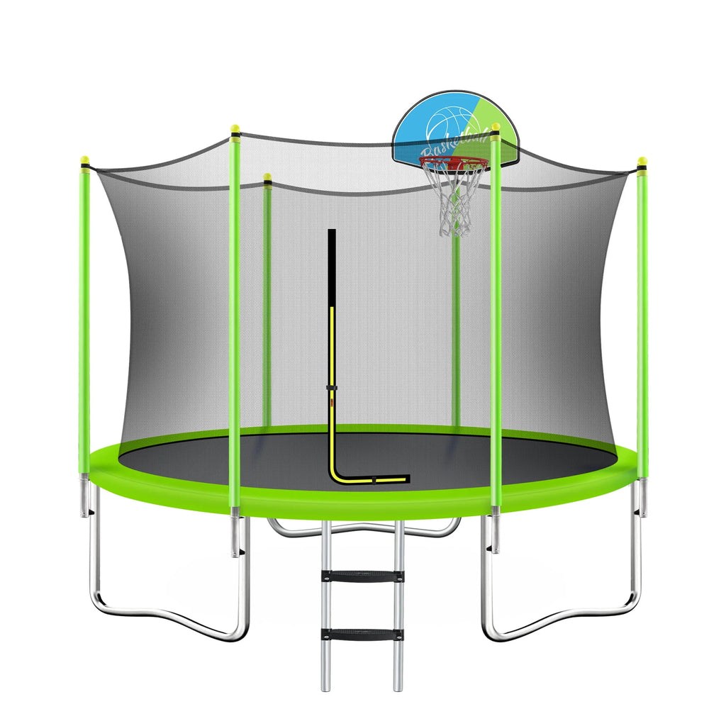 8FT Trampoline with Safety Enclosure Net and Ladder J946707