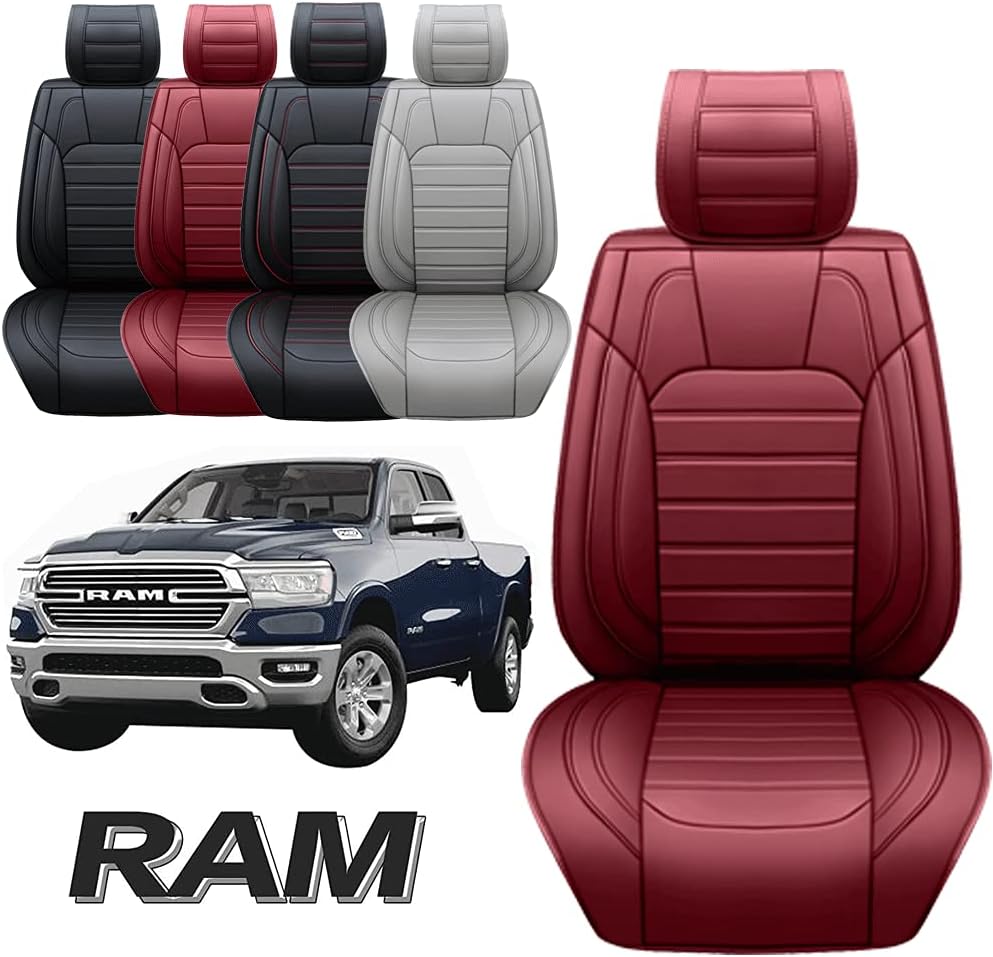 Car Seat Covers Full Set Black-Red B634