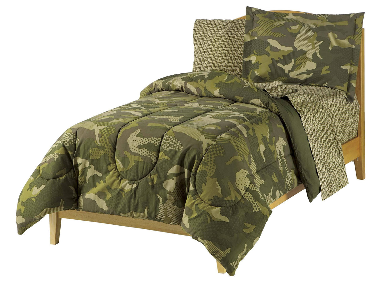 Green Camo Bed in A Bag Comforter Set Twin T667637