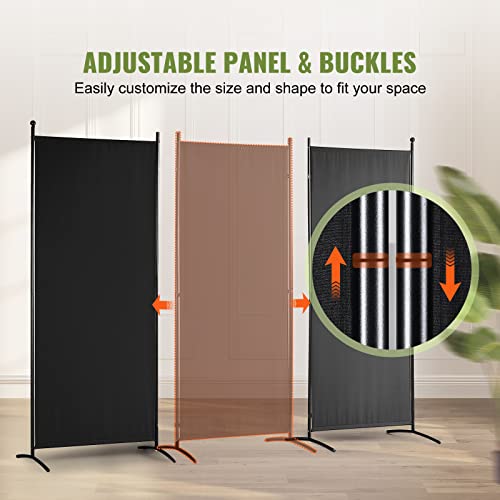 6.1 ft 3-Panel Fabric Room Divider F197331