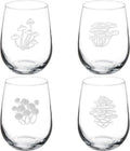 Set Of 4 Stemless Wine Glass B655
