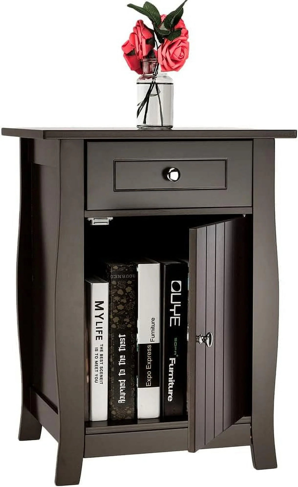 Small Free Standing Wooden Cabinet with Drawer and Single Door R10657
