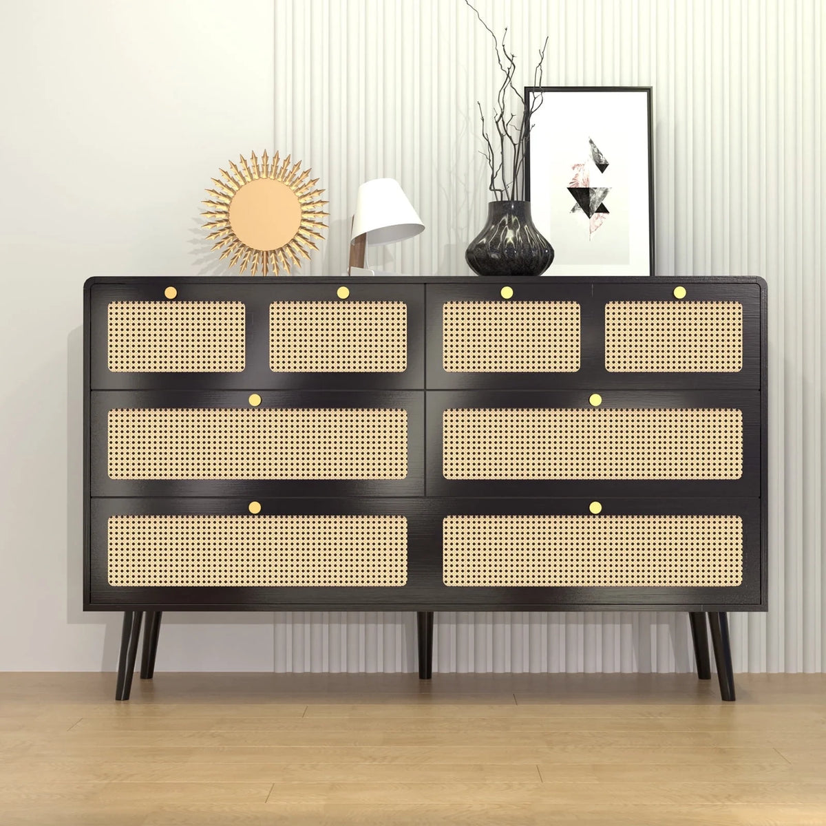 White 6 Drawer Dresser V36566
